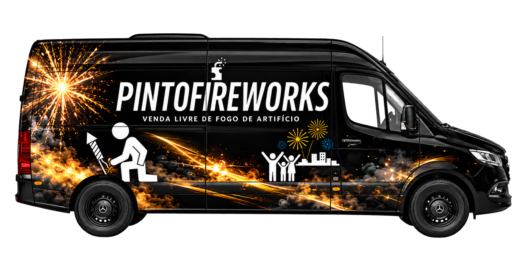 Carrinha PintoFireworks sem fundo